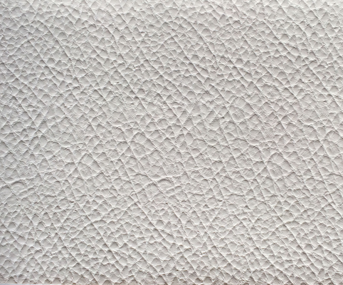 lichee Texture White Faux Leather Upholstery Fabric , Smooth Faux Leather For Sofa