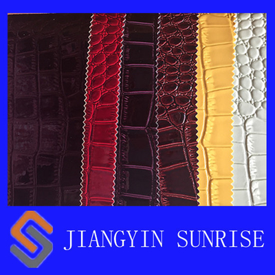 Grain PU Crocodile Faux Leather Fabric For Bags