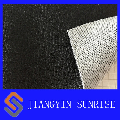 Health Black PU Sofa Synthetic Leather 0.8mm Thickness Approved EN
